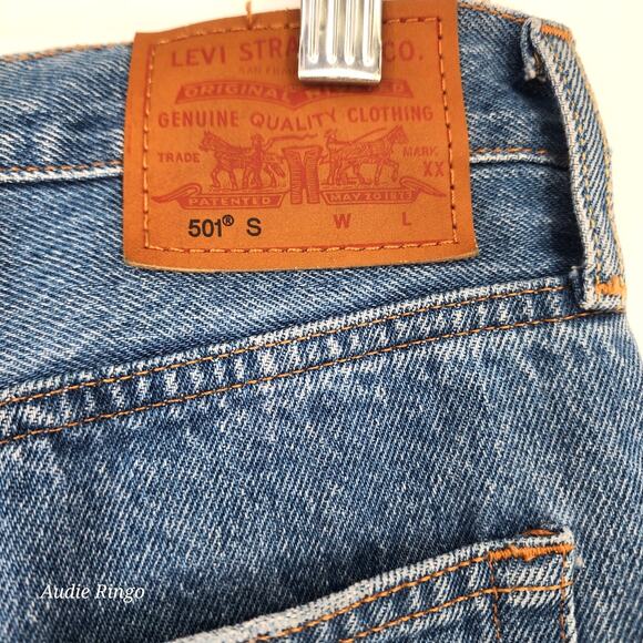 Levi’s 501® Distressed High-Rise Straight Jeans Light Wash W29 L28 - Picture 4 of 12